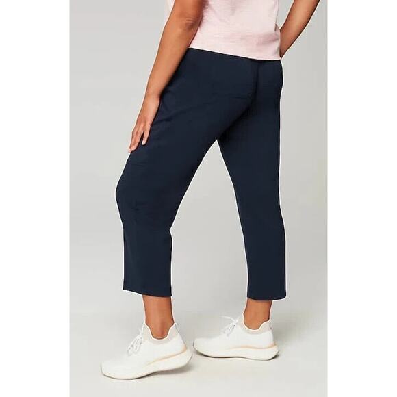 J. Jill Fit Sleek Double Knit Seamed Crop Pants Navy Blue Women's Plus Size 2X - Picture 8 of 13